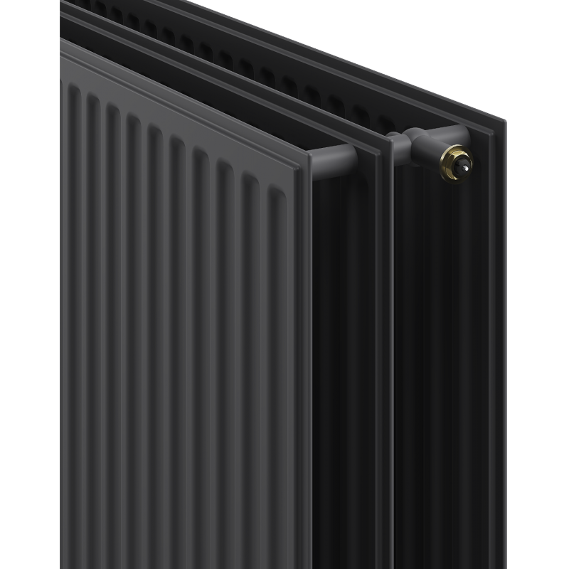 Mexen CVH30 Radiateur hygiénique à plaque 400 x 2400 mm, raccordement inférieur, 2631 W, anthracite - W630H-040-240-66