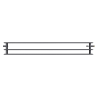Mexen CVH30 Radiateur à plaques Hygiene 400 x 3000 mm, raccordement par le bas, 3289 W, anthracite - W630H-040-300-66