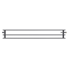 Chauffage à panneau Mexen CVH30 Hygiene 500 x 1400 mm, raccordement inférieur, 1815 W, anthracite - W630H-050-140-66