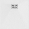 Mexen Hugo receveur de douche carré SMC 70 x 70 cm, blanc, cache inox - 42107070-X