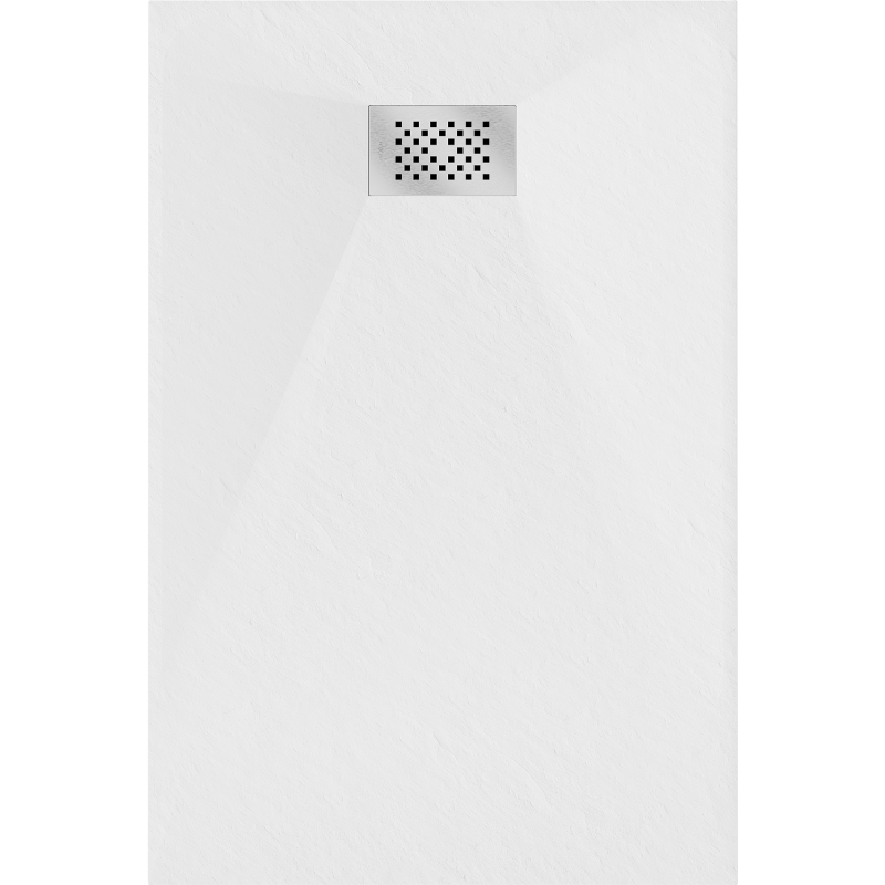 Mexen Hugo receveur de douche rectangulaire SMC 90 x 70 cm, blanc, cache inox - 42107090-X
