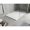 Mexen Hugo receveur rectangulaire SMC 140 x 70 cm, blanc, cache inox - 42107014-X