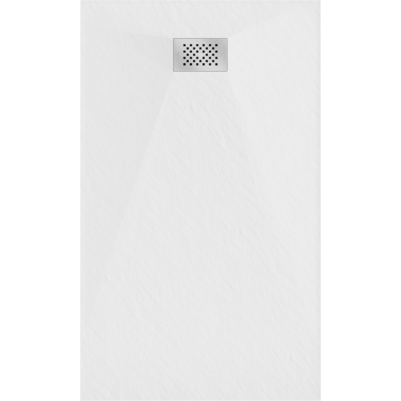 Mexen Hugo receveur de douche rectangulaire SMC 150 x 70 cm, blanc, cache inox - 42107015-X