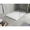 Mexen Hugo receveur rectangulaire SMC 160 x 80 cm, blanc, cache inox - 42108016-X