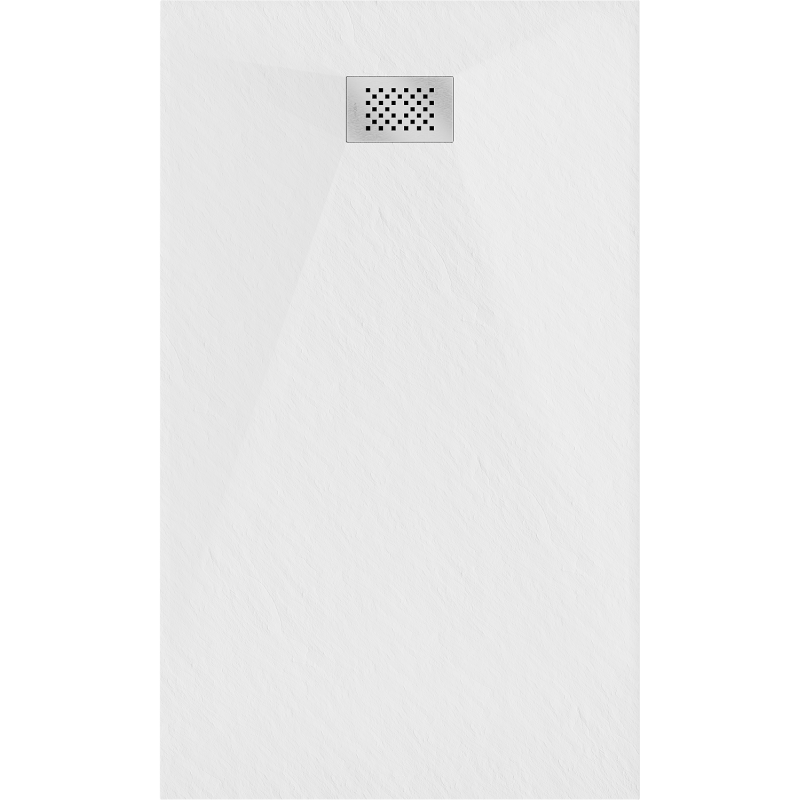 Mexen Hugo receveur de douche rectangulaire SMC 160 x 80 cm, blanc, cache inox - 42108016-X