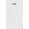 Mexen Hugo receveur de douche rectangulaire SMC 150 x 80 cm, blanc, cache inox - 42108015-X
