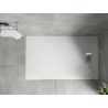 Mexen Hugo bac de douche rectangulaire SMC 140 x 80 cm, blanc, cache inox - 42108014-X