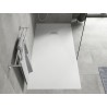 Mexen Hugo receveur rectangulaire SMC 170 x 80 cm, blanc, cache inox - 42108017-X
