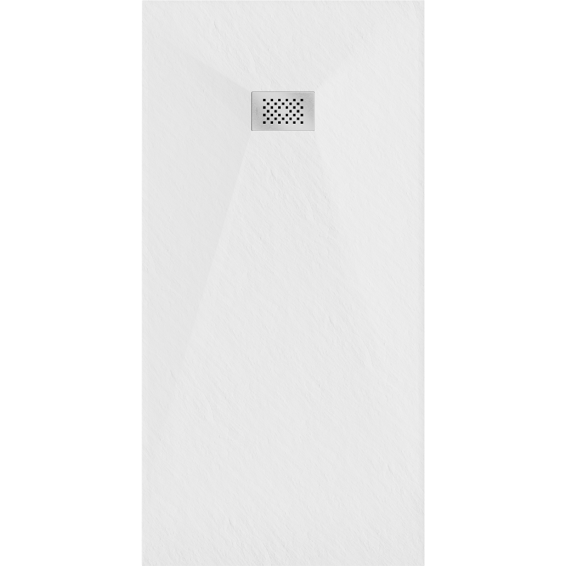 Mexen Hugo receveur de douche rectangulaire SMC 180 x 80 cm, blanc, cache inox - 42108018-X