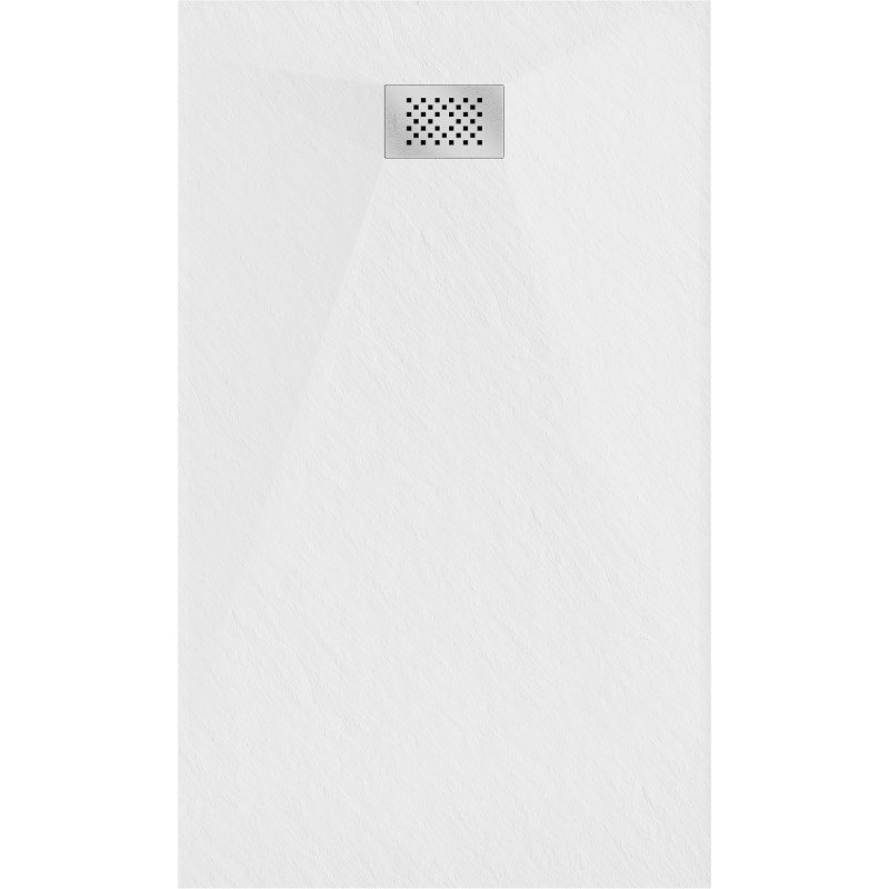 Mexen Hugo receveur rectangulaire SMC 150 x 90 cm, blanc, cache inox - 42109015-X