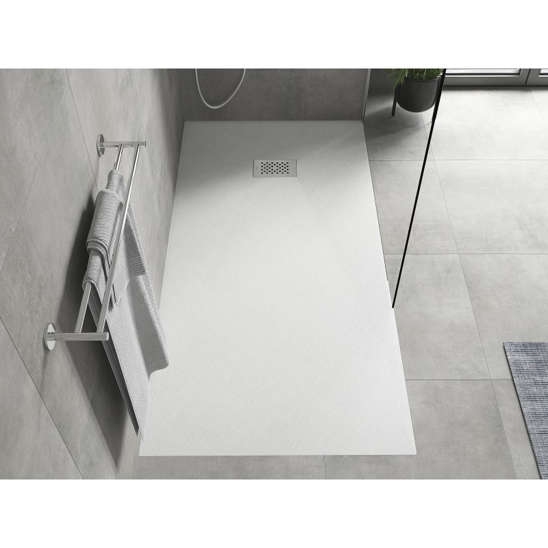 Mexen Hugo receveur de douche rectangulaire SMC 170 x 90 cm, blanc, cache inox - 42109017-X
