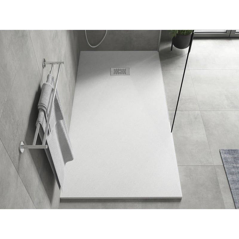Mexen Hugo receveur de douche rectangulaire SMC 170 x 90 cm, blanc, cache inox - 42109017-X