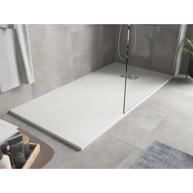 Mexen Hugo receveur de douche rectangulaire SMC 170 x 90 cm, blanc, cache inox - 42109017-X