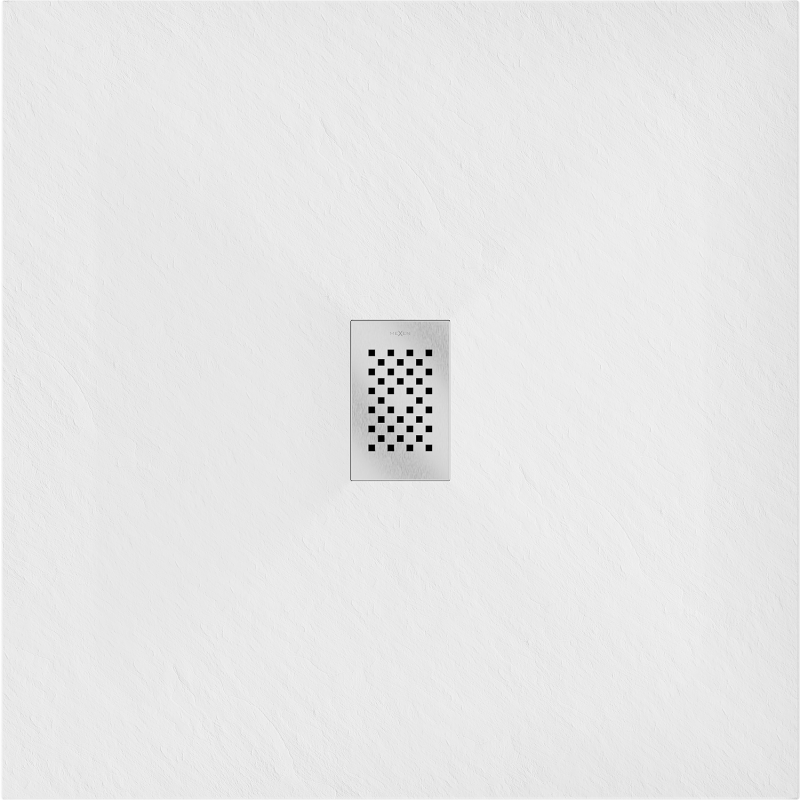 Mexen Hugo receveur de douche carré SMC 100 x 100 cm, blanc, couvercle inox - 42101010-X