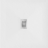 Mexen Hugo receveur de douche carré SMC 100 x 100 cm, blanc, couvercle inox - 42101010-X