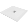 Mexen Hugo receveur de douche carré SMC 100 x 100 cm, blanc, cache inox - 42101010-X