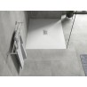 Mexen Hugo receveur rectangulaire SMC 120 x 100 cm, blanc, cache inox - 42101012-X