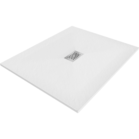 Mexen Hugo receveur de douche rectangulaire SMC 110 x 100 cm, blanc, cache inox - 42101011-X