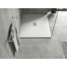 Mexen Hugo receveur rectangulaire SMC 120 x 100 cm, blanc, cache inox - 42101012-X