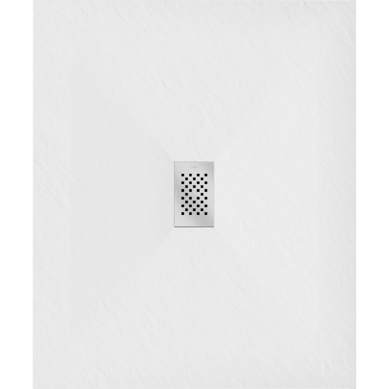 Mexen Hugo receveur rectangulaire SMC 120 x 100 cm, blanc, cache inox - 42101012-X