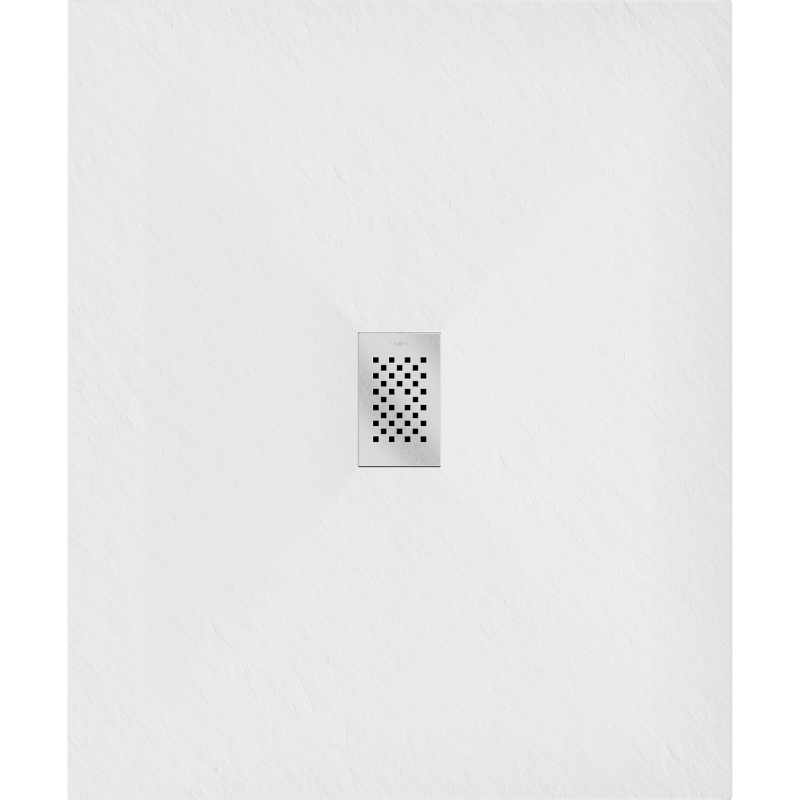 Mexen Hugo receveur rectangulaire SMC 130 x 100 cm, blanc, cache inox - 42101013-X