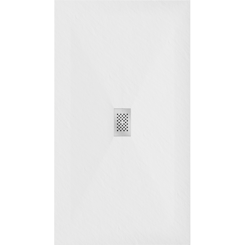 Mexen Hugo receveur rectangulaire SMC 150 x 100 cm, blanc, cache inox - 42101015-X