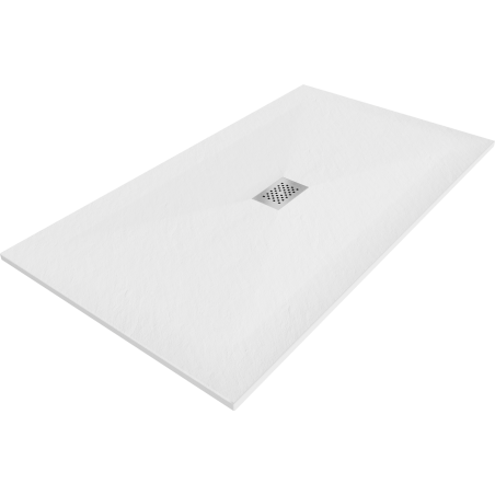 Mexen Hugo receveur rectangulaire SMC 150 x 100 cm, blanc, cache inox - 42101015-X