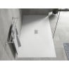 Receveur rectangulaire Mexen Hugo SMC 160 x 100 cm, blanc, cache inox - 42101016-X