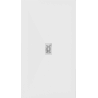 Receveur rectangulaire Mexen Hugo SMC 160 x 100 cm, blanc, cache inox - 42101016-X