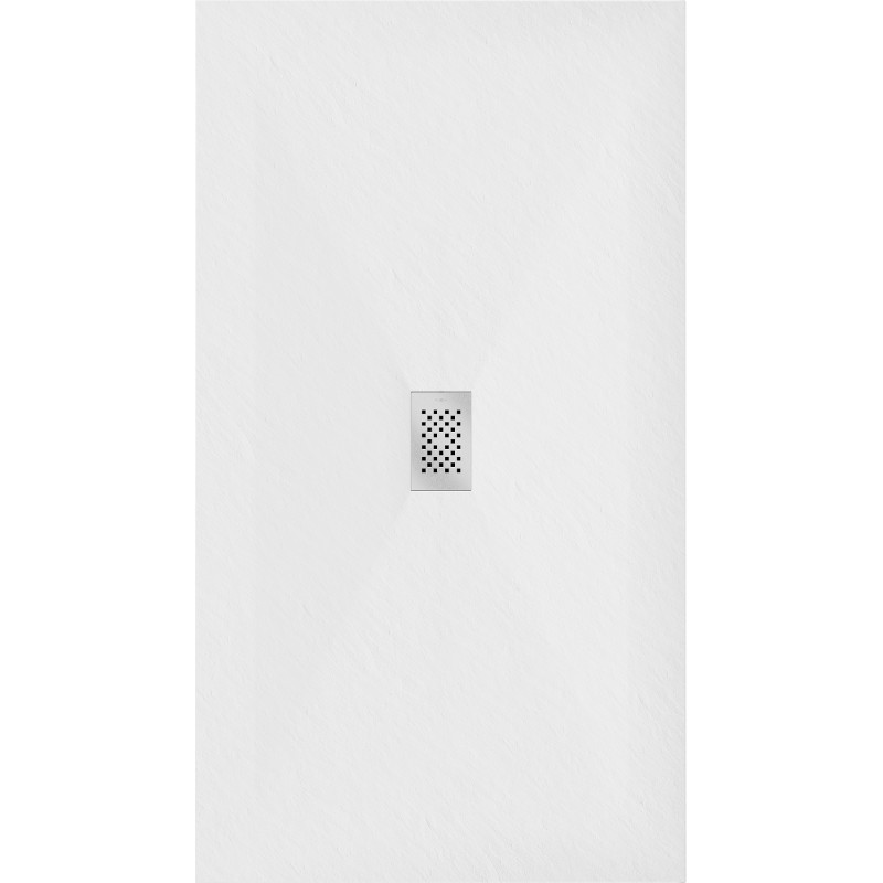 Mexen Hugo receveur de douche rectangulaire SMC 180 x 100 cm, blanc, cache inox - 42101018-X