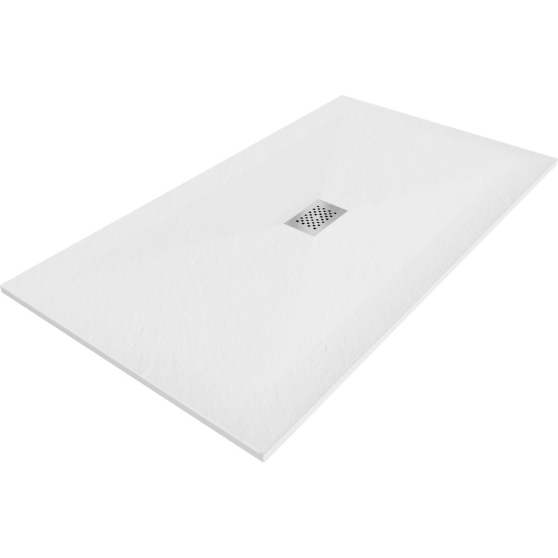 Mexen Hugo receveur de douche rectangulaire SMC 170 x 100 cm, blanc, cache inox - 42101017-X
