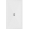 Mexen Hugo bac rectangulaire SMC 200 x 100 cm, blanc, cache en inox - 42101020-X