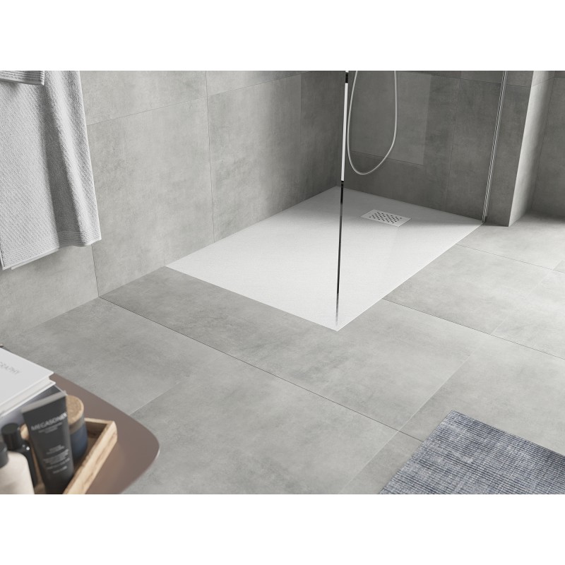 Mexen Hugo receveur rectangulaire SMC 120 x 70 cm, blanc, cache blanc - 42107012-W
