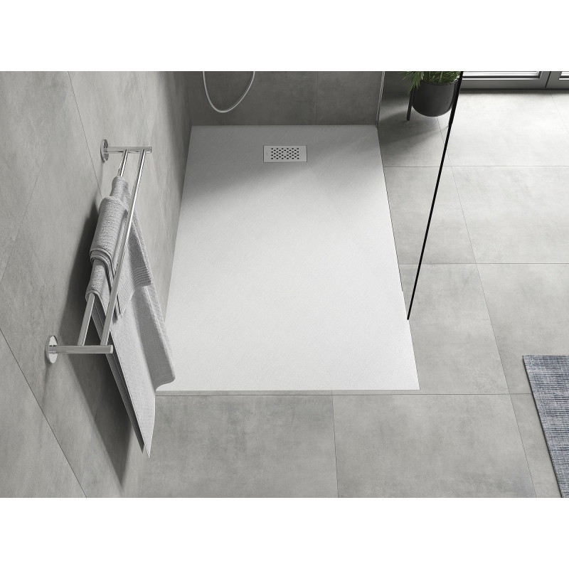 Mexen Hugo receveur de douche rectangulaire SMC 140 x 70 cm, blanc, cache blanc - 42107014-W