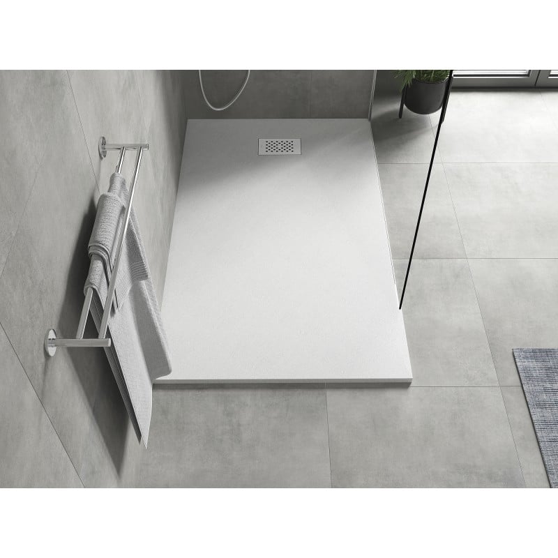 Mexen Hugo receveur de douche rectangulaire SMC 160 x 70 cm, blanc, cache blanc - 42107016-W