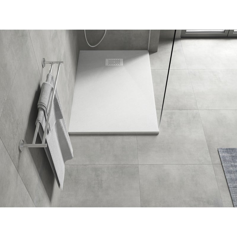 Mexen Hugo receveur de douche rectangulaire SMC 120 x 80 cm, blanc, cache blanc - 42108012-W