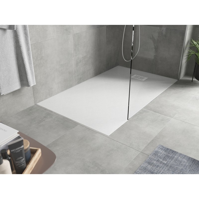Mexen Hugo receveur rectangulaire SMC 160 x 80 cm, blanc, cache blanc - 42108016-W