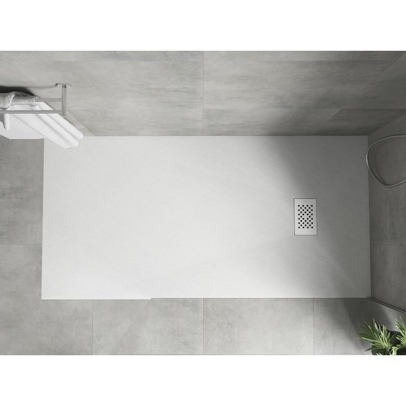 Mexen Hugo receveur rectangulaire SMC 170 x 80 cm, blanc, cache blanc - 42108017-W