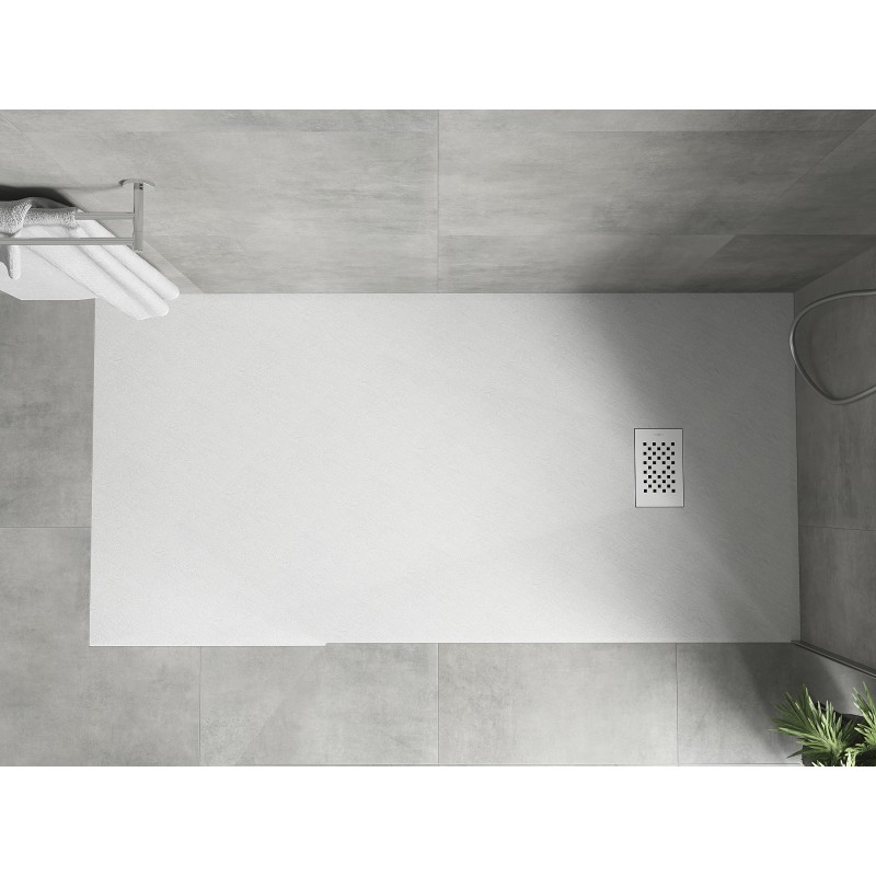 Mexen Hugo receveur de douche rectangulaire SMC 180 x 80 cm, blanc, cache blanc - 42108018-W