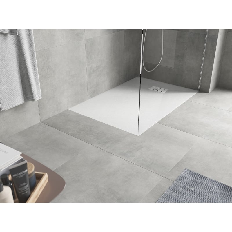 Mexen Hugo receveur de douche rectangulaire SMC 130 x 90 cm, blanc, cache blanc - 42109013-W