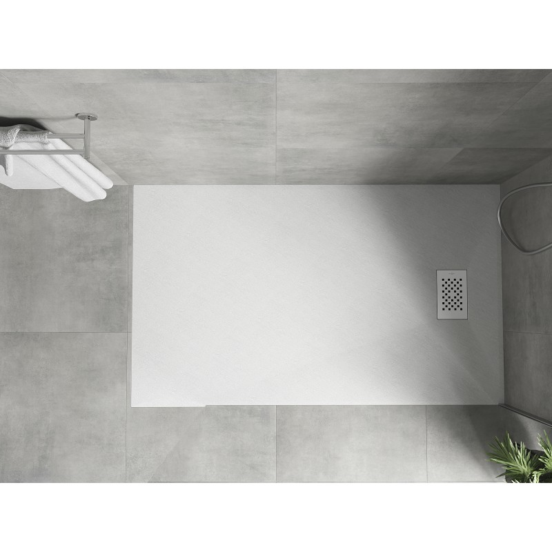 Mexen Hugo receveur rectangulaire SMC 140 x 90 cm, blanc, cache blanc - 42109014-W
