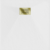 Mexen Hugo bac carré SMC 70 x 70 cm, blanc, cache en or - 42107070-G