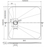 Mexen Hugo bac carré SMC 70 x 70 cm, blanc, cache en or - 42107070-G
