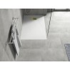 Mexen Hugo receveur de douche rectangulaire SMC 110 x 70 cm, blanc, cache doré - 42107011-G
