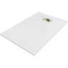 Mexen Hugo receveur rectangulaire SMC 130 x 70 cm, blanc, cache-douche doré - 42107013-G