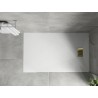 Mexen Hugo receveur de douche rectangulaire SMC 160 x 80 cm, blanc, cache-douche doré - 42108016-G