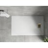 Mexen Hugo receveur rectangulaire SMC 160 x 80 cm, blanc, cache doré - 42108016-G