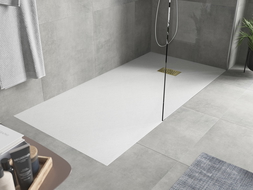 Mexen Hugo receveur de douche rectangulaire SMC 170 x 80 cm, blanc, cache doré - 42108017-G