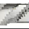 Mexen Hugo receveur rectangulaire SMC 170 x 80 cm, blanc, cache en or - 42108017-G