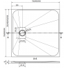 Mexen Hugo receveur de douche carré SMC 90 x 90 cm, blanc, cache d'or - 42109090-G
